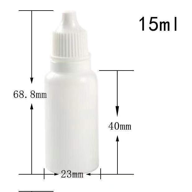 Botella de plástico de gotas oculares blancas para evitar la luz botella de muestra de embalaje botella de muestra botella de embalaje botella de medicina ocular botella de líquido de cuidado ocular botella vacía image 9