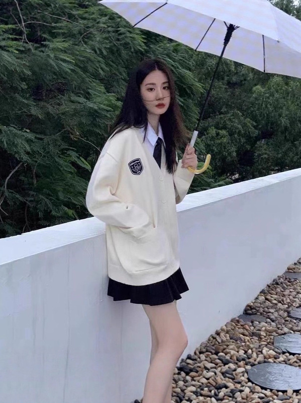 セーター秋冬オリジナルJK制服カレッジスタイルスクールスタイルニットカーディガン長袖ゆったり万能ジャケット女性用|undefined
