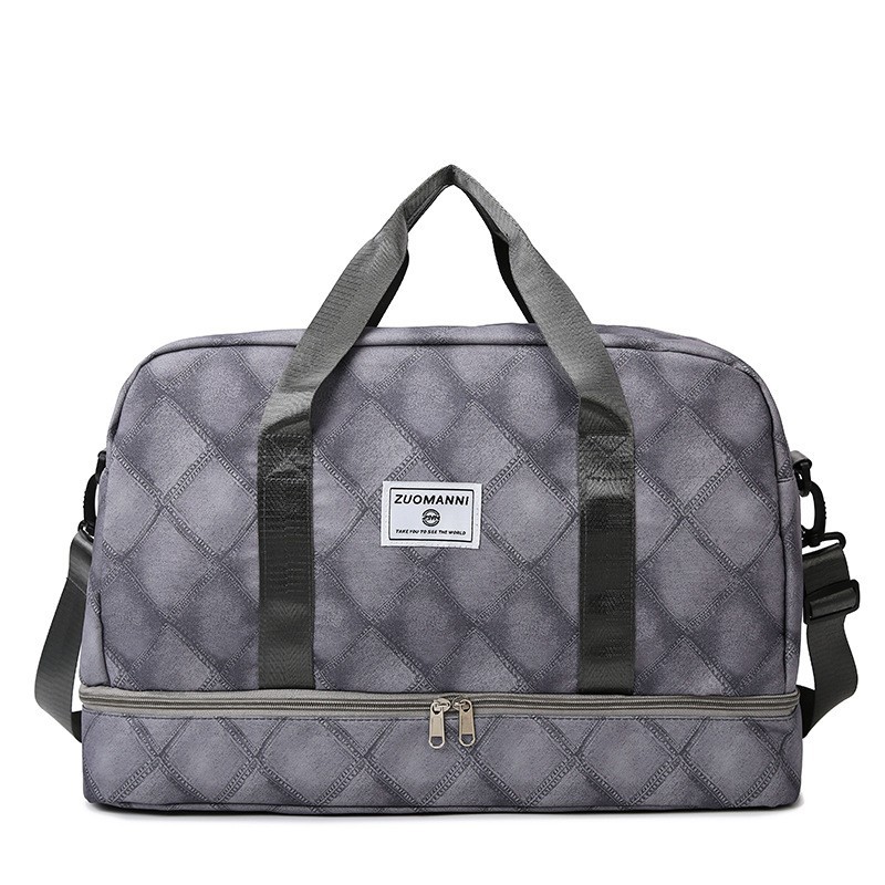 Bolsa de viaje de tela Oxford moda femenina retro ocio bolsa de almacenamiento de gran capacidad viaje de corta distancia bolsa de fitness de separación seca y húmeda