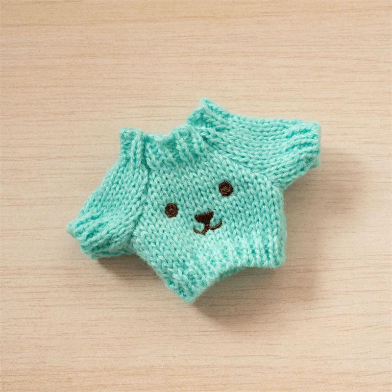 Venta caliente perro cabeza 14cm muñeco de peluche suéter colección de accesorios de ropa rabu ropa spot al por mayor