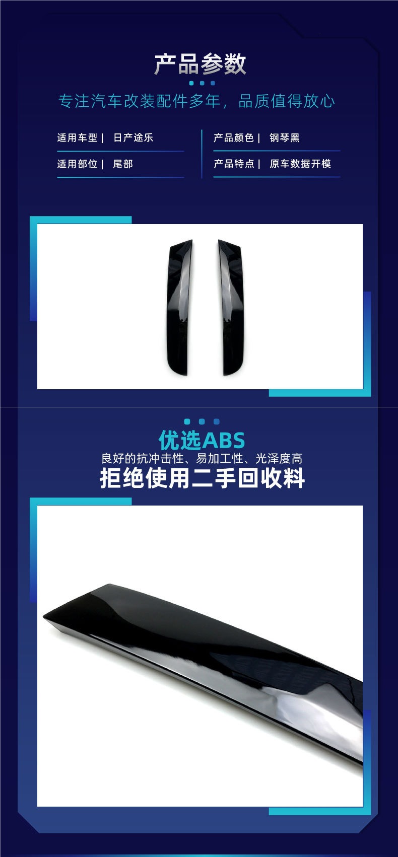 Suitable for Nissan Patrol + Side Wing, Rear Wing, and Roof Wing Cross-Border Modification Parts