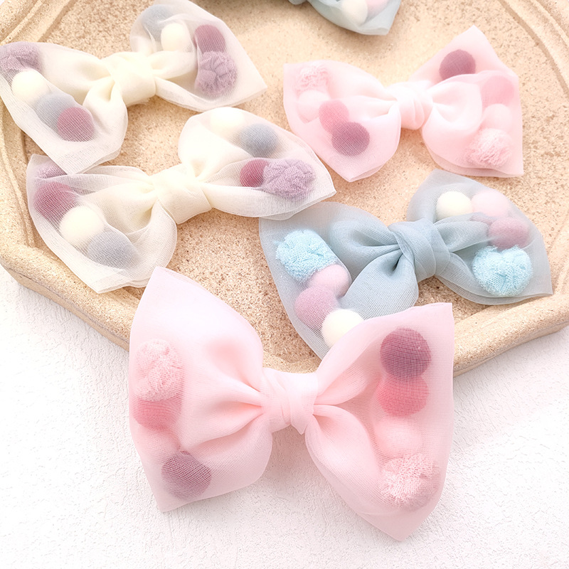 Big hair accessory with bow handmade