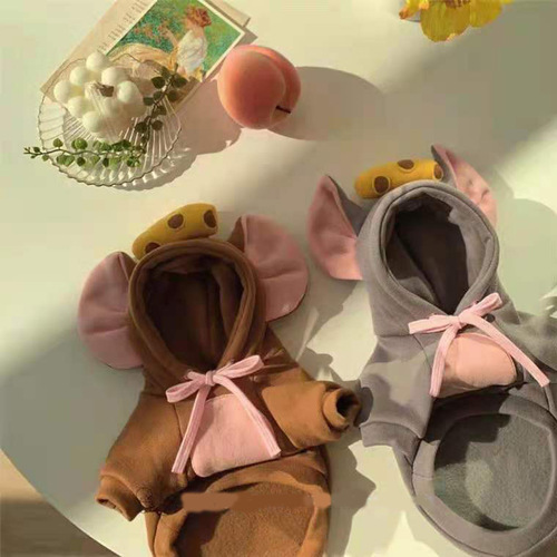 Pet Dog Cat Teddy French Bulldog Pomeranian Small and Medium Dogs Winter Sweatshirt Fleece Clothes Decorative Accessories