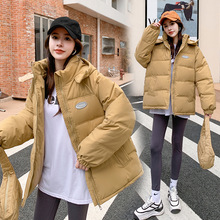 外贸亚马逊工厂批发宽松冬小个子棉服欧美面包棉连帽短款女棉衣外