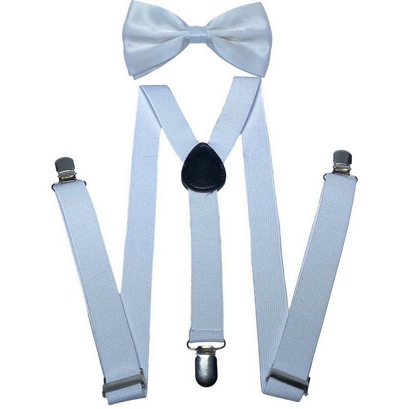 Tirantes unisex para adultos con accesorios de corbatín, tirantes elásticos para pantalones, conjunto de corbatín al por mayor