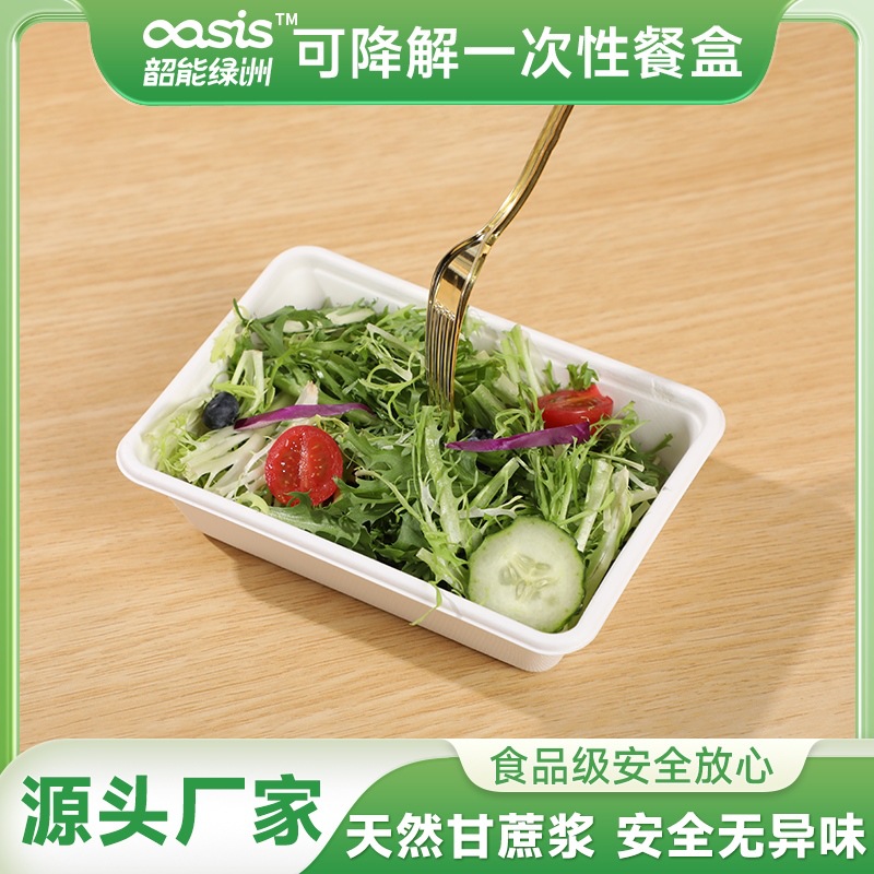 Suneng Oasis Pulpa de caña de azúcar Pulpa de bambú desechable protección ambiental vajilla impermeable a prueba de fugas caja cuadrada compostable
