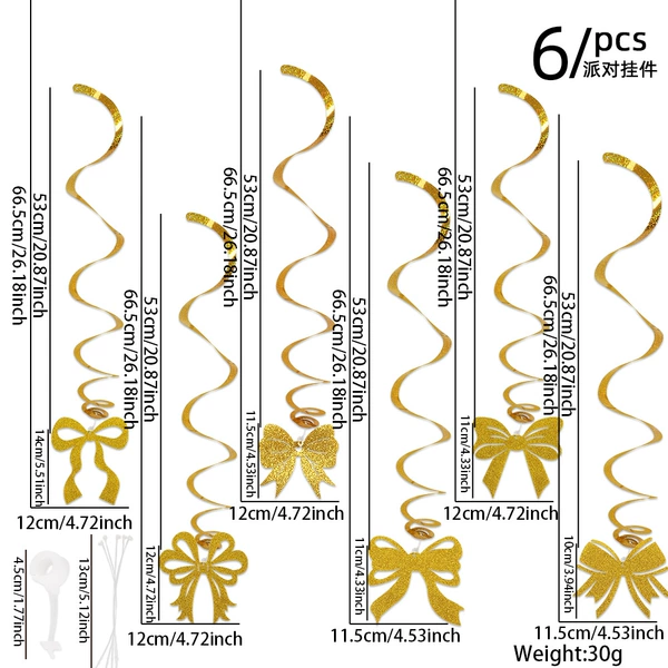 With bow, golden, wide color palette