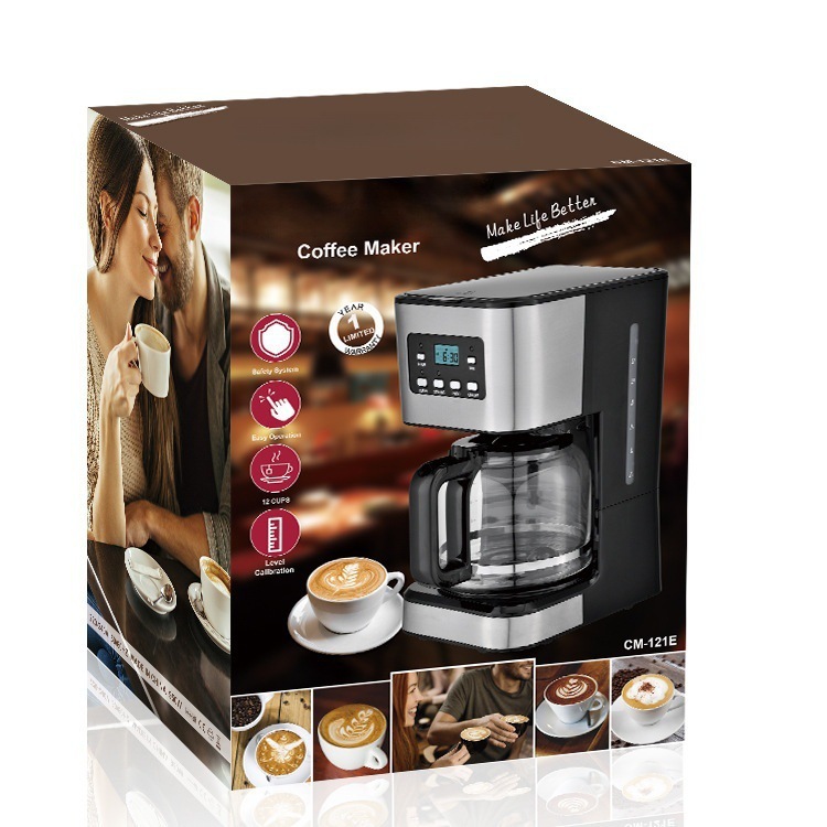 Dropshipping hot-selling American-style 110V drip coffee maker for making tea, cross-border foreign trade dropshipping coffee machine, automatic for home use