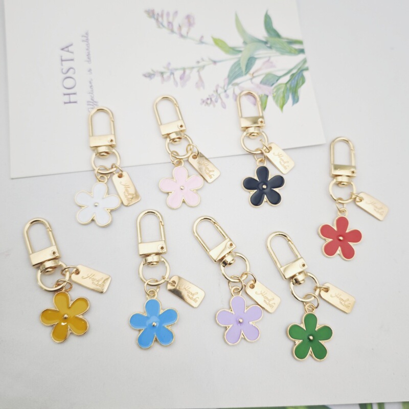 Cross-border Hot Sale Metal Daisy Keychain Niche Flower airpods Bluetooth Headset Protective Cover Accessories Hanging