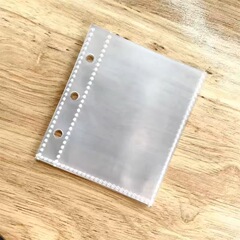 Yigongge 内側ページ 3inch 透明 3 穴 A7/A8 カードコレクションページミニカードブックコレクションブック内側ページベゼル