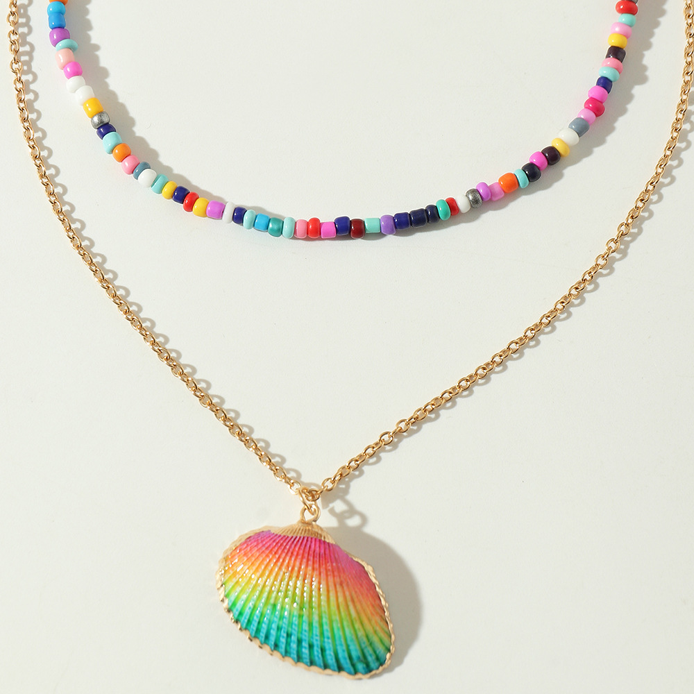 Fashion Candy Color Miyuki Beads  Conch Shell Necklace Wholesale Nihaojewelry display picture 6