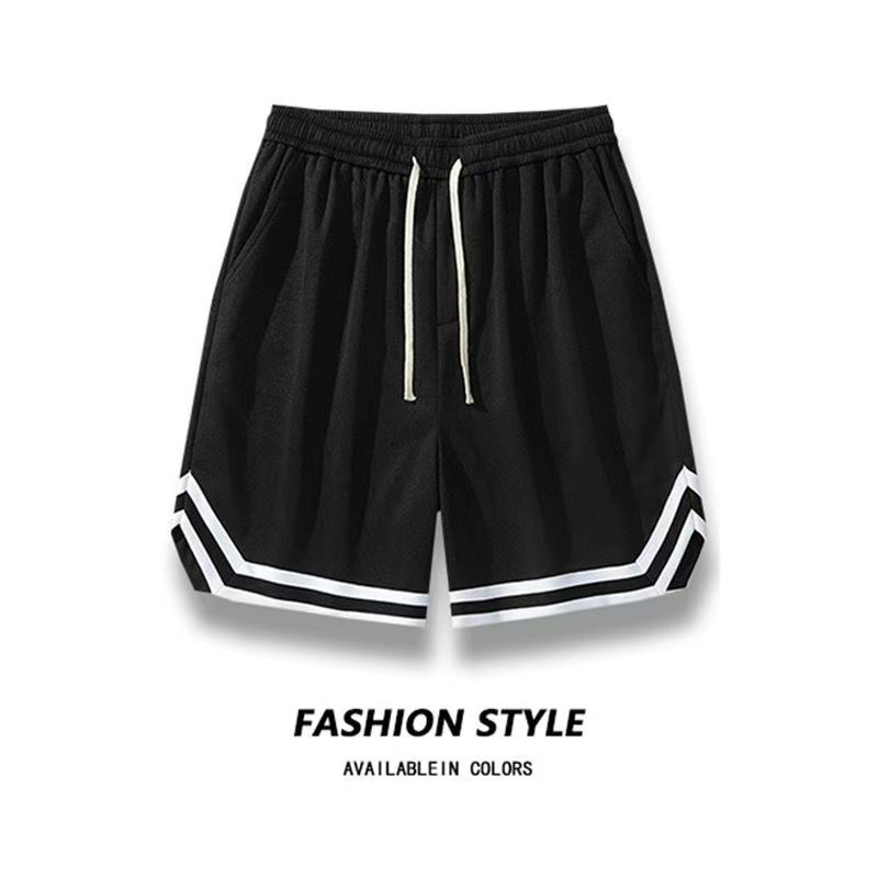 Dropshipping Summer Sports Shorts for Men, Thin, Oversized, Loose-Fitting, Quick-Dry, Ice Silk, Casual Five-Point Basketball Shorts