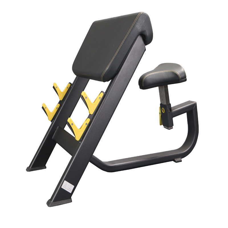 Equipo de ejercicios comerciales silla pastoral taburete pastoral entrenamiento bíceps entrenador de elevación de brazo elevación de flexión