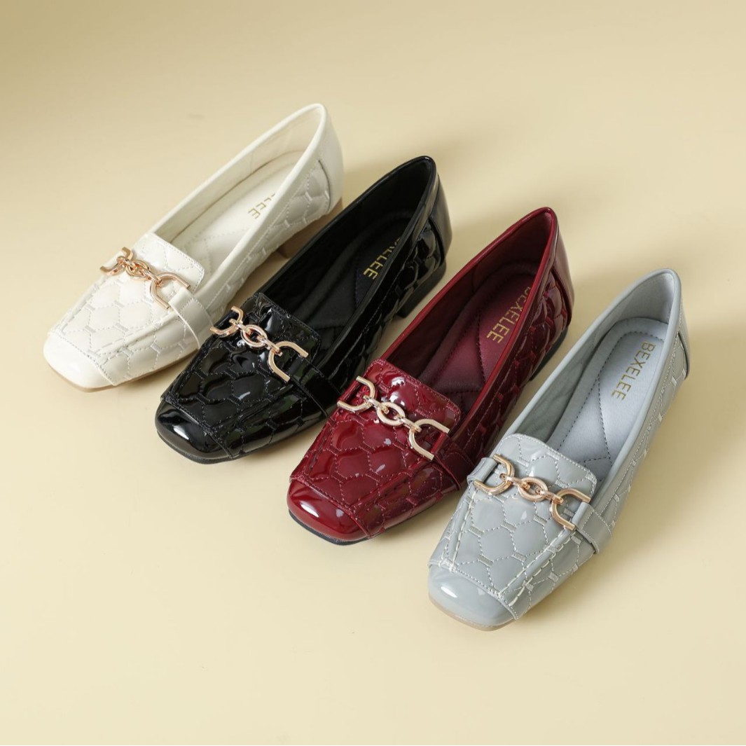 White Square Toe Loafers 2025 New Versatile Flat Shoes for Women