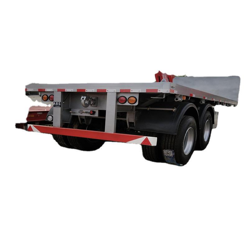 6.3 Semirremolque de placa de metro 20 pies transportador de contenedores de dos ejes remolque completo transportador de contenedores