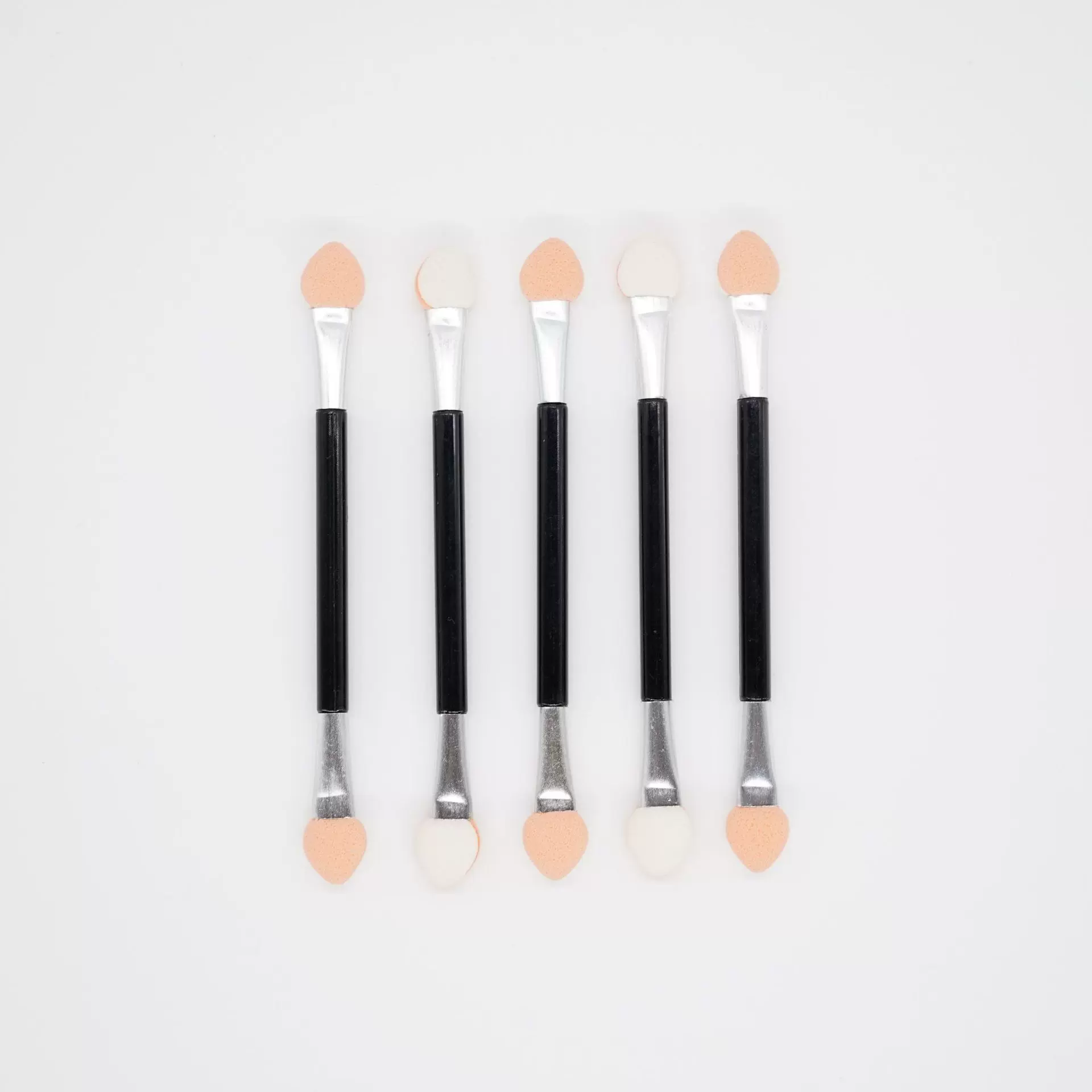 一次性铝管双头眼影棒7.5cm便携款美甲晕染眼部修容美妆工具刷