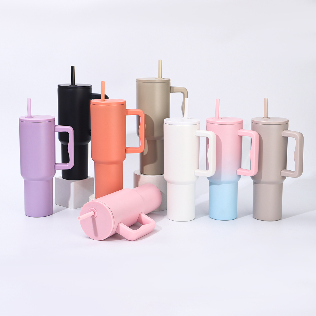 Tercera generación de 40oz tazas de automóviles de gran capacidad 304 tazas de acero inoxidable de mango de aislamiento térmico tazas de paja de aislamiento térmico al aire libre tazas de hielo