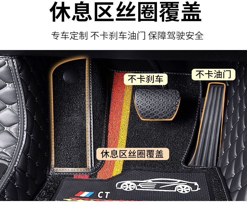 Suitable for overseas RHD right-hand drive vehicles, leather full-coverage floor mats, thickened and non-slip, for sedans and SUVs