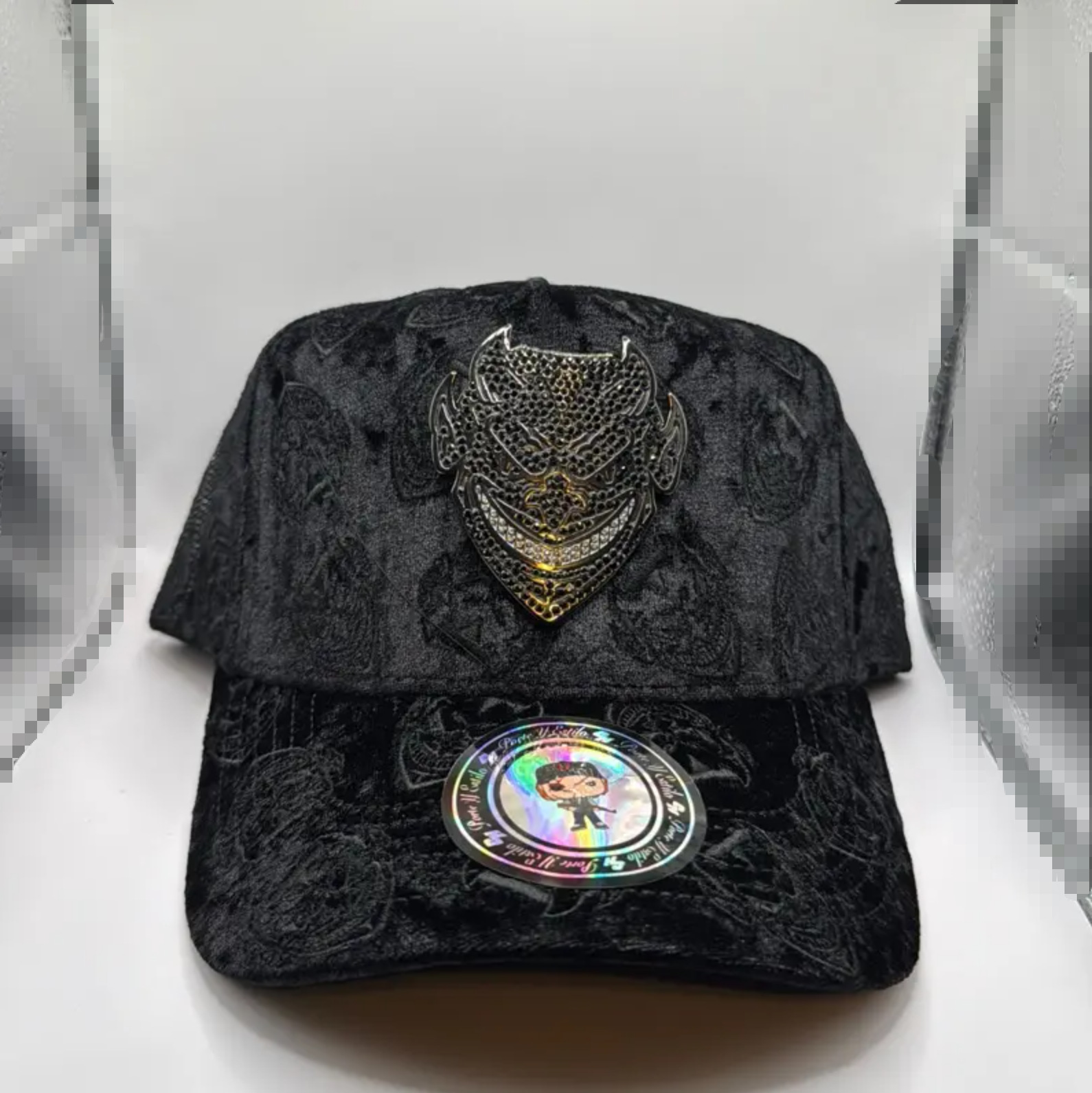 Nuevo Meike Duo Dandy bordado ajustable gorra de boca de pato borde curvo gorra de béisbol con diamantes barba tío