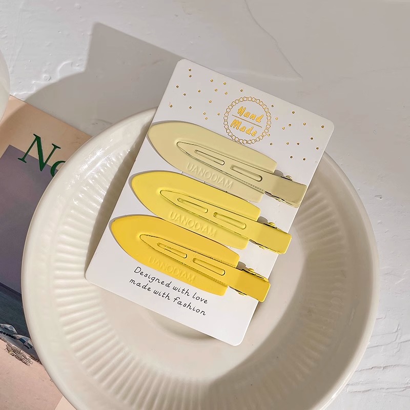 Dopamina rosa pinza de cabello lateral boca de pato adorable pinza de cabello para mujeres 2025 nuevo pinza de frangeo