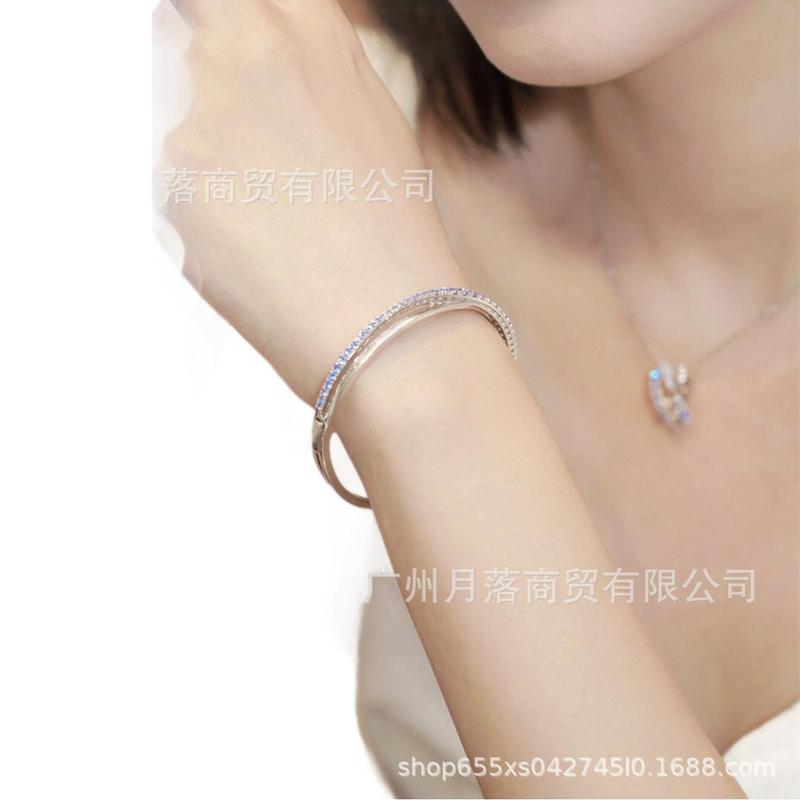 施家1:1高品質螺旋クロスブレスレット女性施華洛元素水晶霊動交錯ブレスレット女性代発|undefined