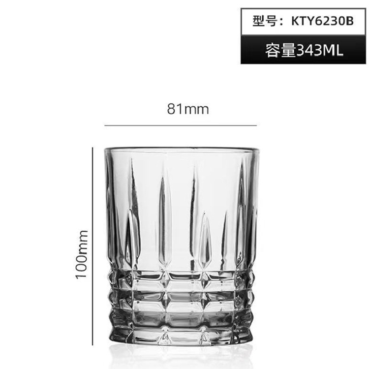 Fabricante directo de tazas de vino creativas europeas bar KTV tazas de whisky de alto valor ligero tazas de agua de vidrio de talla de lujo