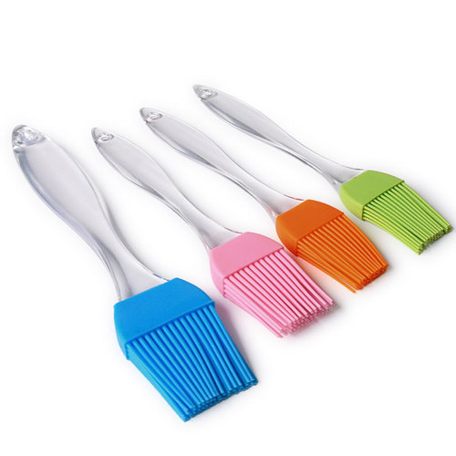 Zeng Xiaomei transparent handle silicone brush barbecue brush kitchen silicone milk oil brush cake baking tool