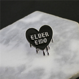 Cross-Border Best-Selling Cartoon Character Love English Letters Niche Design Brooch Cute Metal Badge