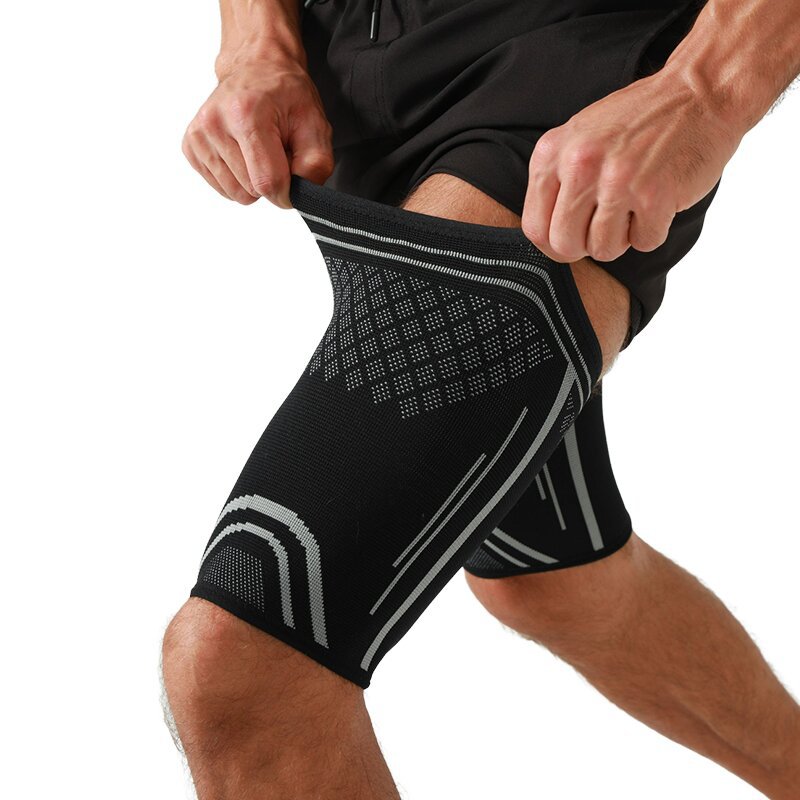 Deporte transfronterizo protector de muslos flujo sanguíneo vena protector de rodillas musculares de baloncesto anti-esguince prensado protector de piernas equestres