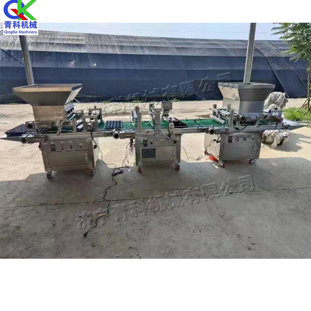 全自动穴盘育苗播种机 种子压穴播种一体机 农用变频调速育苗机