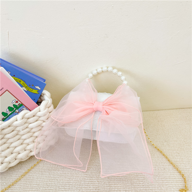 Moda estilo occidental bowknot hombro mensajero bolso lindo bebé monedero todo-Partido mini chica pequeña bolsa