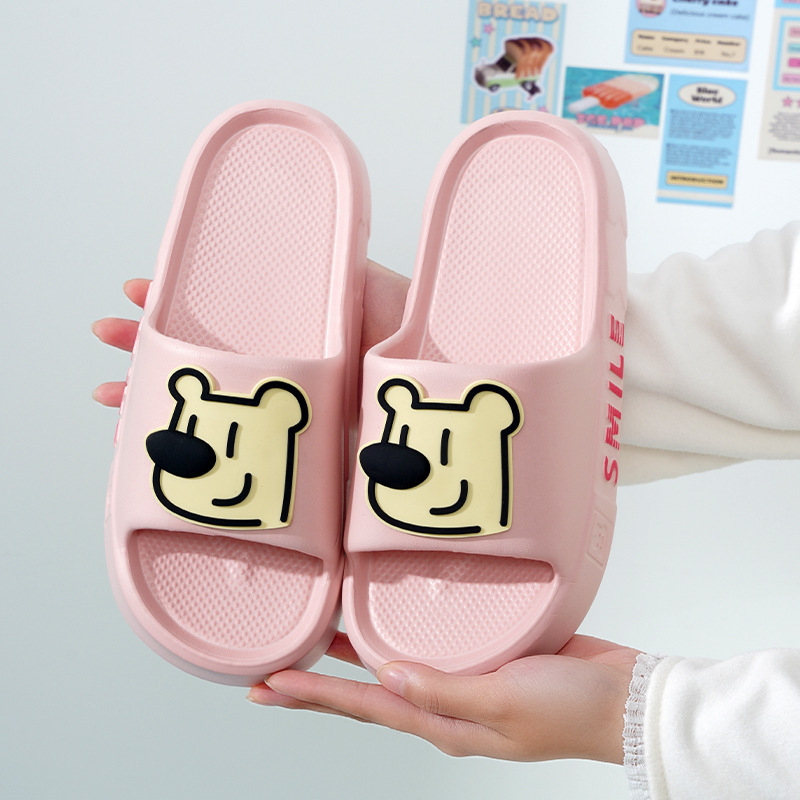 2025 new cartoon cute slippers women's summer thick bottom non-slip home slippers EVA in stock a generation of hair