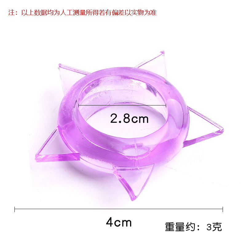 TPE Locking Delay Penis Ring, Anti-Rolling Foreskin Barrier Ring, Random Color — detail image 8