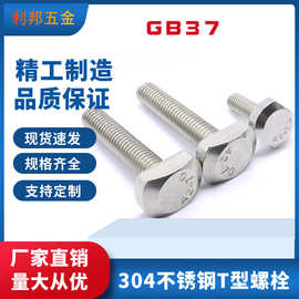 GB37槽用 304不锈钢T型槽用螺栓T形螺丝压板槽用螺钉M5-M12全
