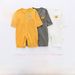 夏季嬰兒薄款居家長袖新生兒連體衣斷碼混款兒童爬服