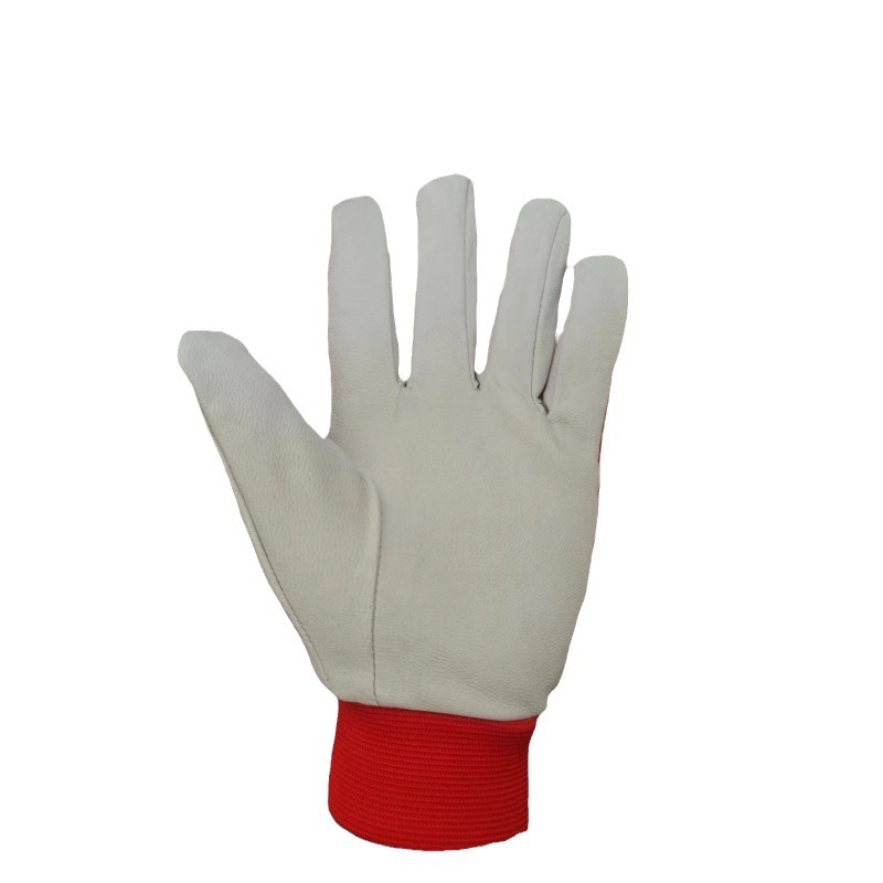 Guantes de protección de piel de oveja fabricantes de guantes de soldadura por arco de argón mitad de piel de protección de seguridad al por mayor guantes de soldadura antidesgaste