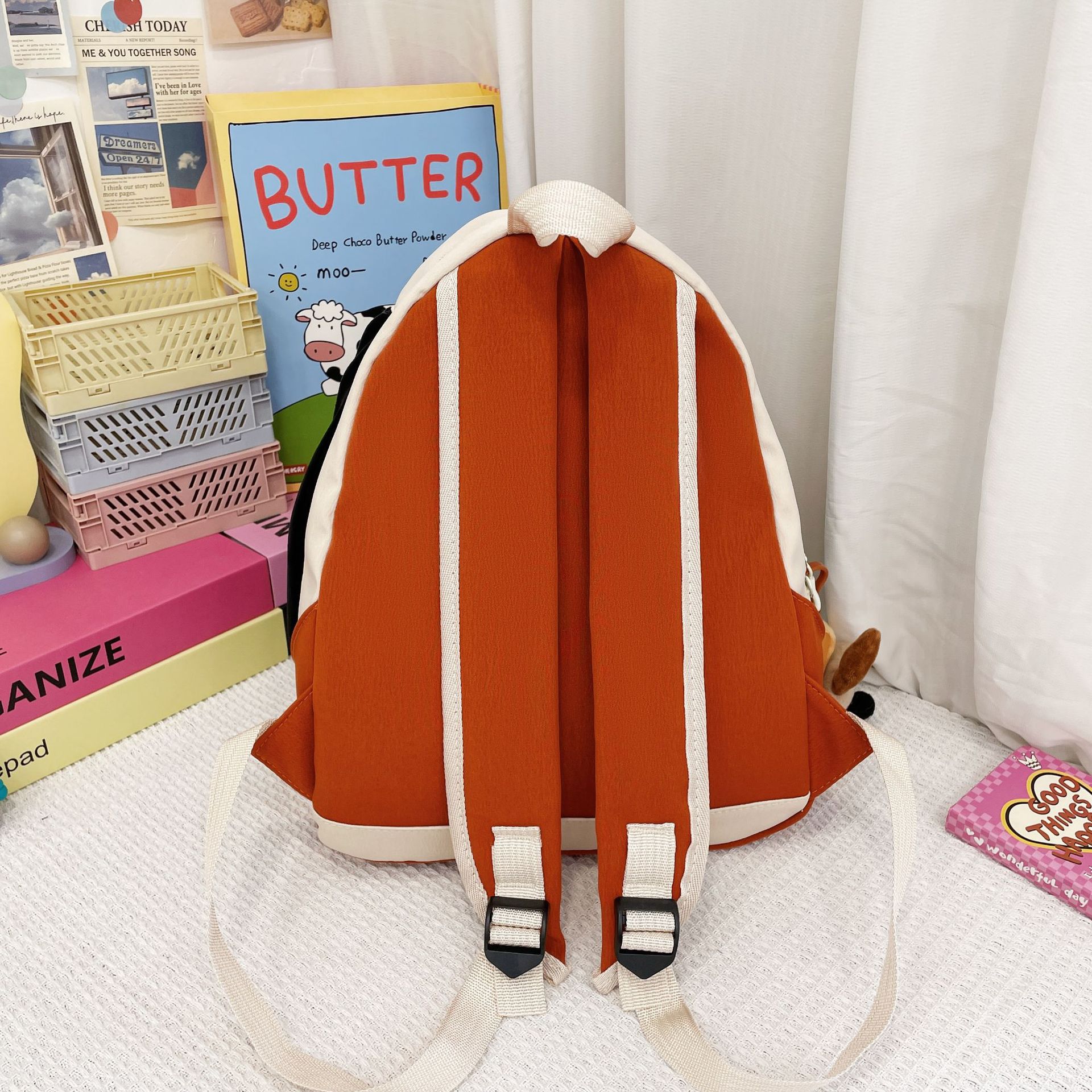 2024 nueva mochila de dibujos animados para estudiantes de secundaria y preparatoria, mochila de ocio de gran capacidad, bolsa de viaje de viaje al por mayor