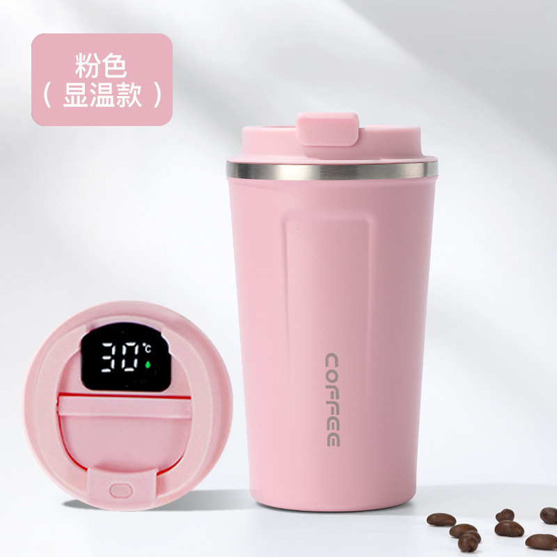 新型スマート温度表示コーヒーカップ304ステンレス保温カップ男女屋外携帯車ギフトカップ|undefined