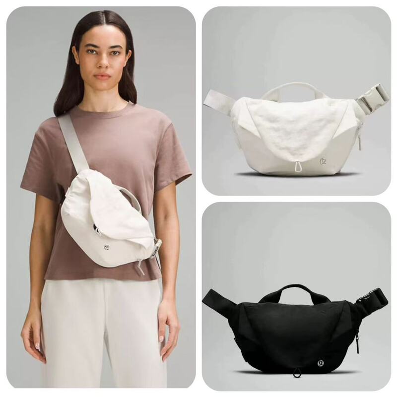 Lulu Magnetic Bag Sports Crossbody Bag for Women 2025 New Canvas Pleated Letter Waist Bag Dumpling Bag Single Shoulder Bag Lulu Magnetic Bag Sports Crossbody Bag for Women 2025 New Canvas Pleated Letter Waist Bag Dumpling Bag Single Shoulder Bag