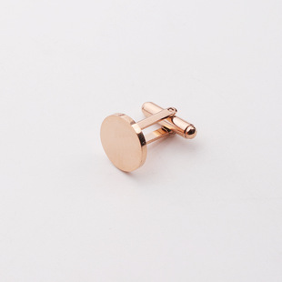 2020新款圆片袖扣钛钢镜面亮面圆形袖扣男士衬衣法式cufflinks