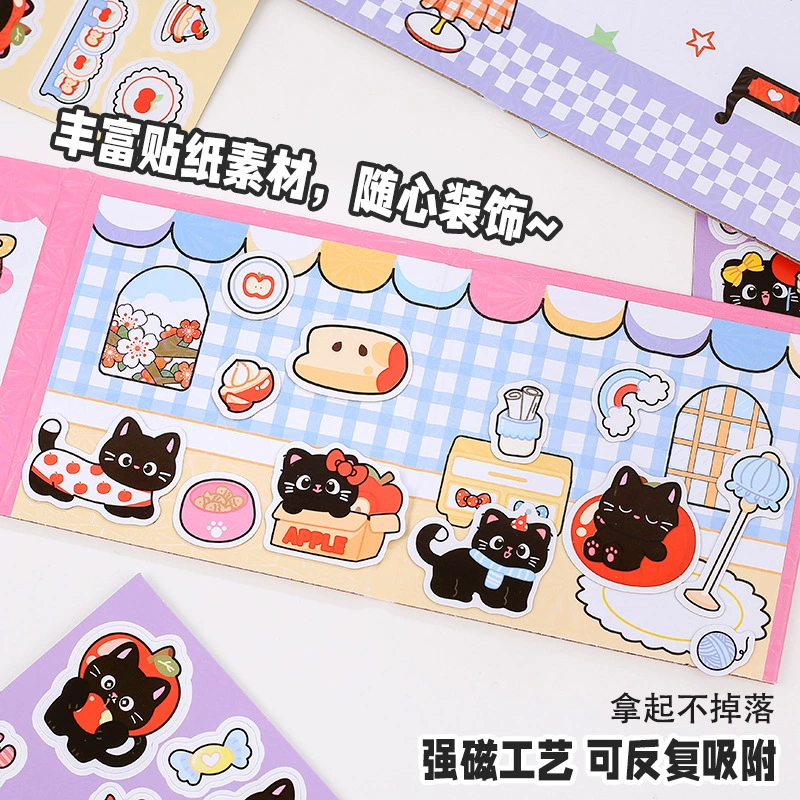 Apple Cat Mini Magnetic Quiet Book 2.0 Карнавальная развлечение без отрыва магнитная книга, стильный DIY декор