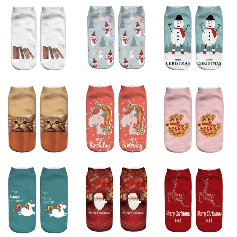 Европейские и американские модные носки, носки с принтом, короткие носки, Европейский и американский стиль, мужская мода, женские модные носки с мультяшным принтом