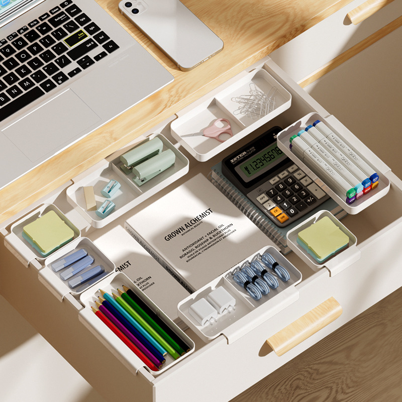 Multifunctional Drawer Storage Box Desktop Office Stationery Classification Kitchen Cabinet Storage Storage Box Organizer Box Cross-Border
