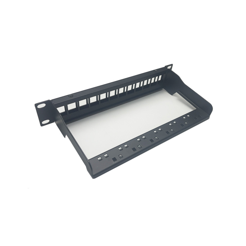 10inch 12-Port Patch Panel/Module-Type Blank Patch Panel, Can Be Equipped with Rj11 Module + Rj45 Module