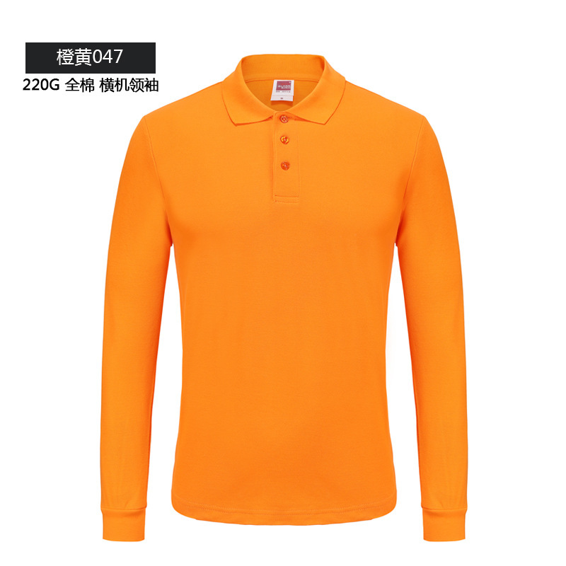 国境を越えた欧米英倫大コード全純綿長半袖poloシャツメンズtシャツ対外貿易作業服刺繍ロゴ|undefined