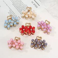 时尚水晶花朵抓夹女刘海碎发精致高级感鲨鱼夹发饰百搭侧边夹头饰