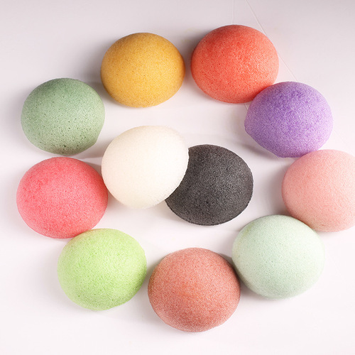 Hemisphere natural biodegradable freeze-dried cleansing sponge, makeup remover, massage sponge, deep cleaning konjac facial wash sponge