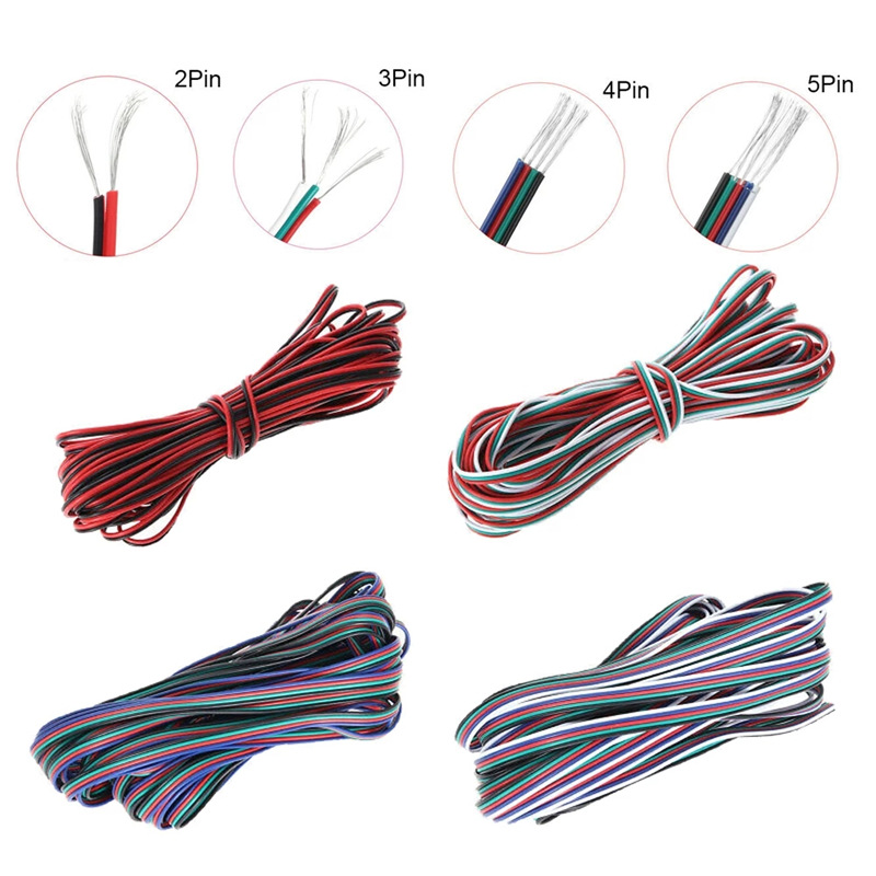 RGB RGBW connected LED light band extension line 2pin 4pin 5pin core…
