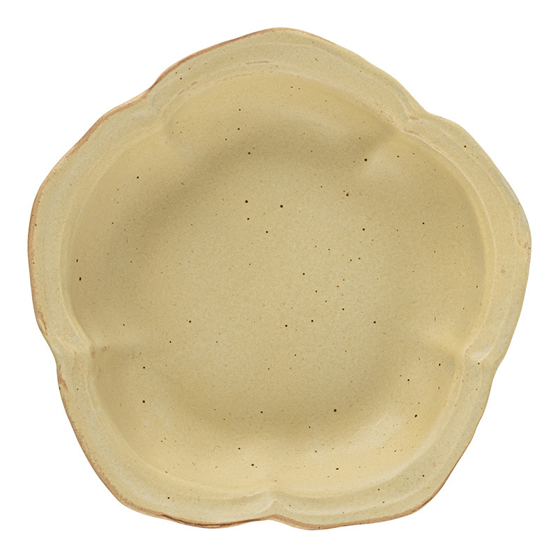 Plato de cerámica de alto valor creativo, plato de cerámica irregular, platos de platos al por mayor de estilo retro japonés.