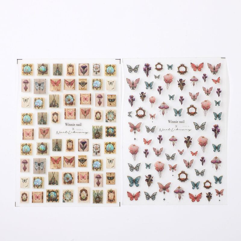 Rose Nail Art Japanese Butterfly Retro Art Chinese Style Traditional Chinese Painting Ancient Style Butterfly Nail Sticker Rose Nail Art Japanese Butterfly Retro Art Chinese Style Traditional Chinese Painting Ancient Style Butterfly Nail Sticker